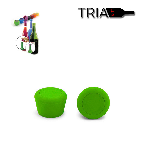 Silicon Wine Stopper Green