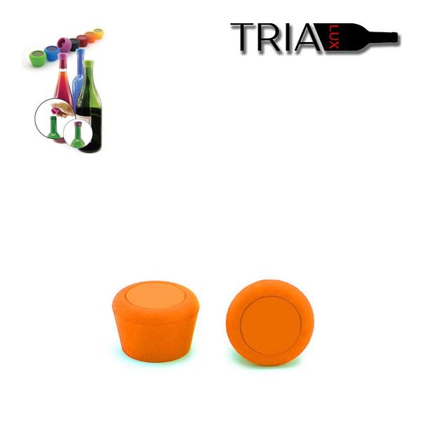 Silicon Wine Stopper Orange