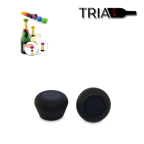 Silicone Champagne Cap Black
