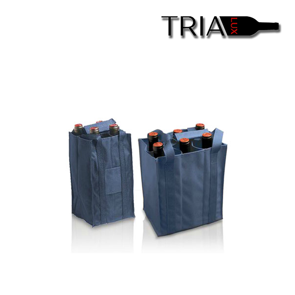 Blue foldable wine bag